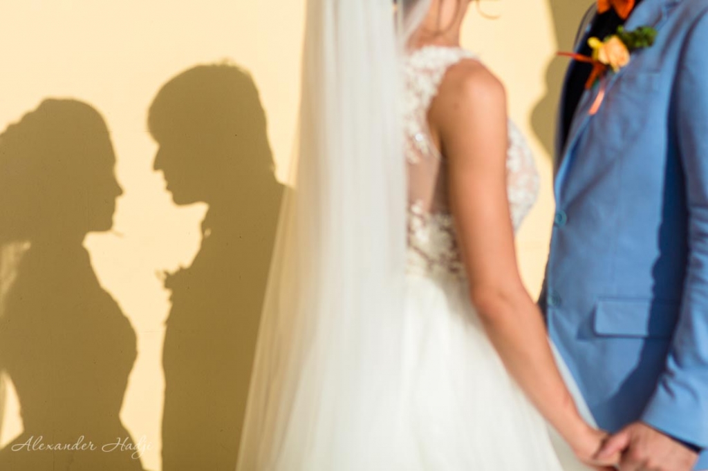 Santorini wedding photography shadows