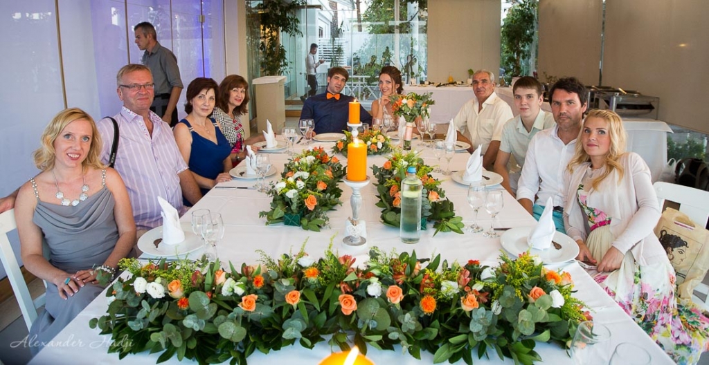 Santorini wedding party photography