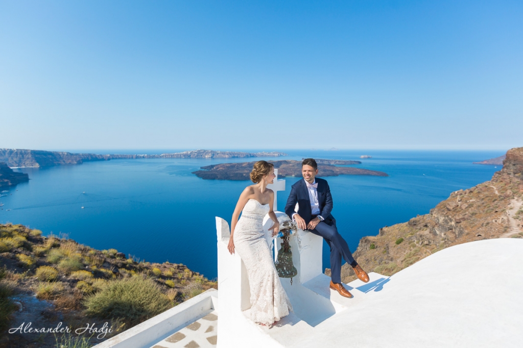 Santorini wedding photoshoot next day photography