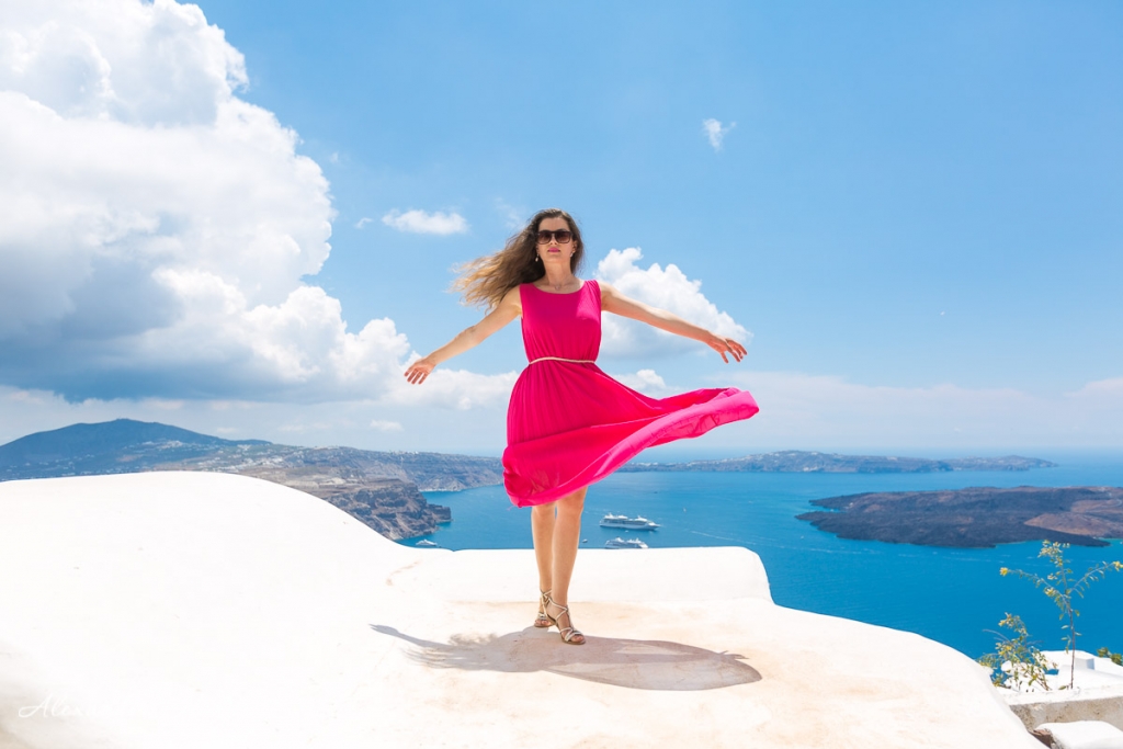 Santorini portrait photoshoot