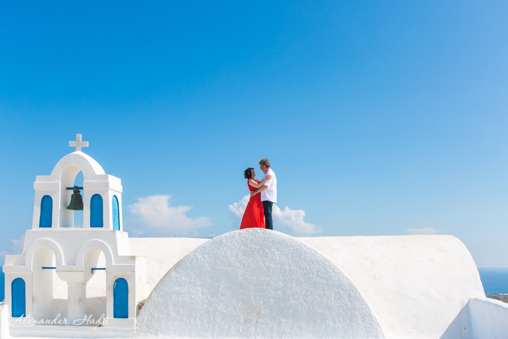 Santorini wedding anniversary photographer